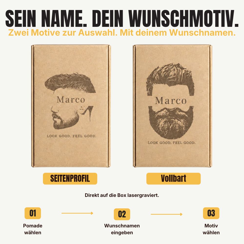ANDRIGO Geschenkset personalisiert – Salt Spray & Pomade nach Wahl