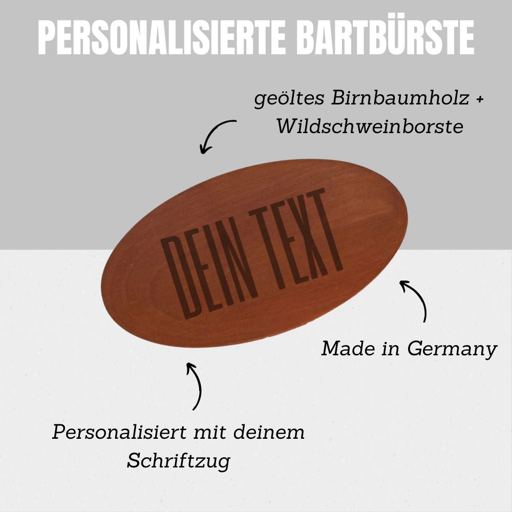 Personalisierte Bartbürste mit Gravur