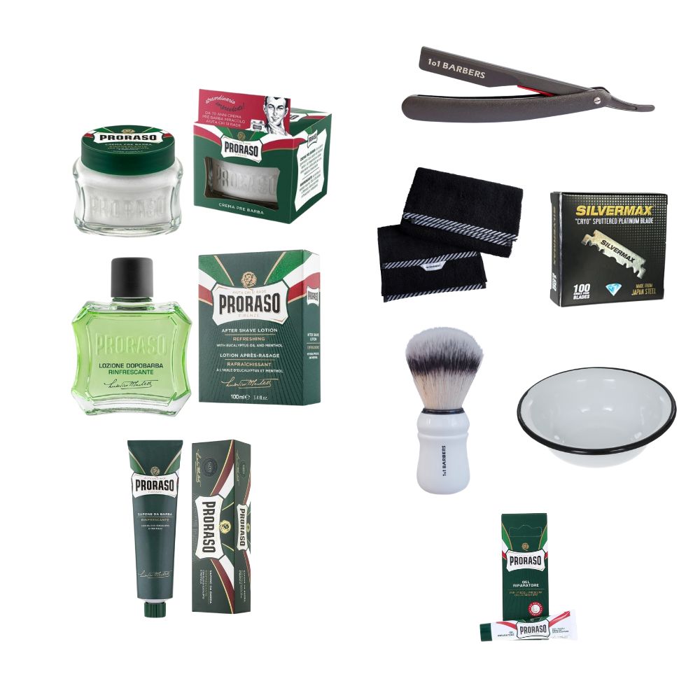 Proraso Nassrasur-Set (9-tlg.) grün