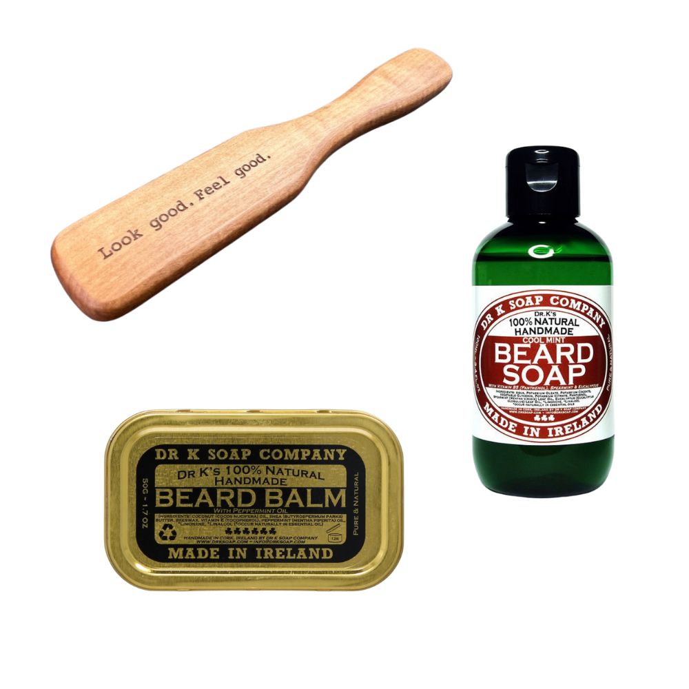 DR K SOAP COMPANY Bartpflegeset Cool Mint mit Bartbürste