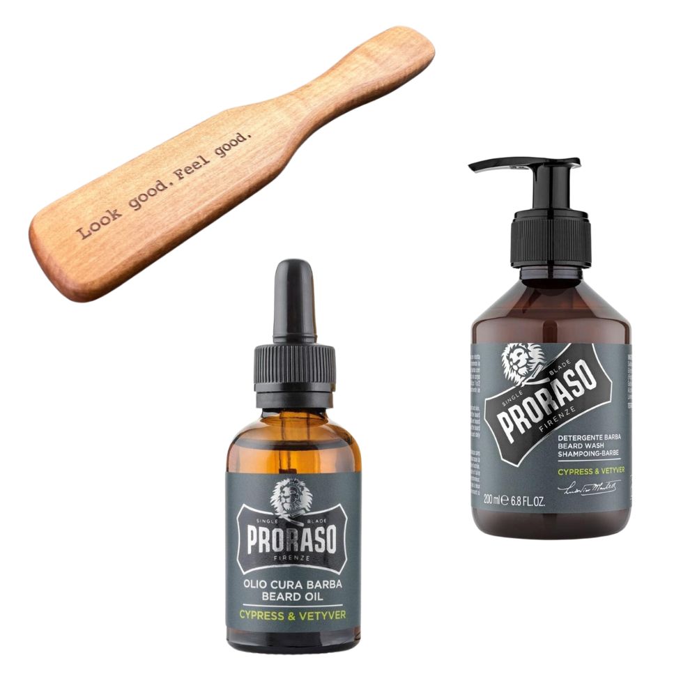 Proraso Bartpflegeset Cypress & Vetyvermit Bartbürste