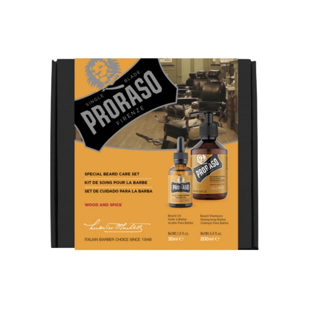 Proraso Duo Set Wood & Spice - 2-teiliges Bartpflege Set