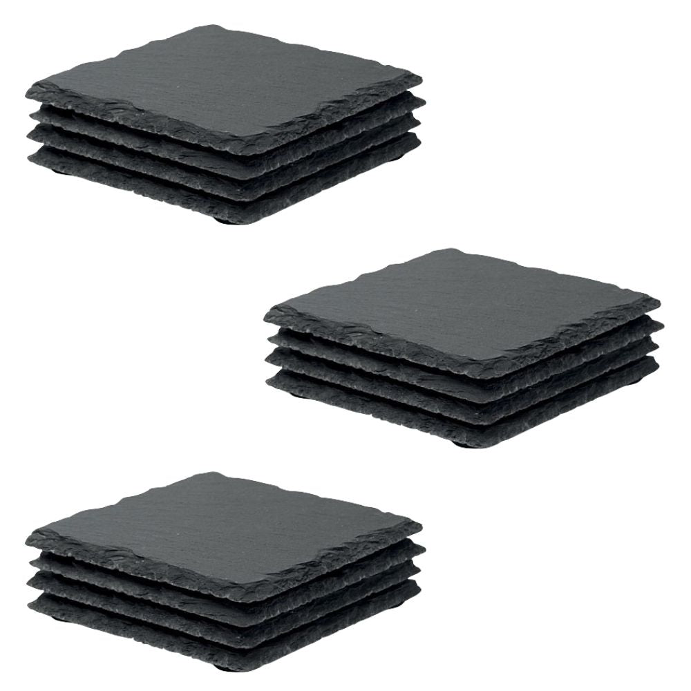 Schiefer Untersetzer 12er Set