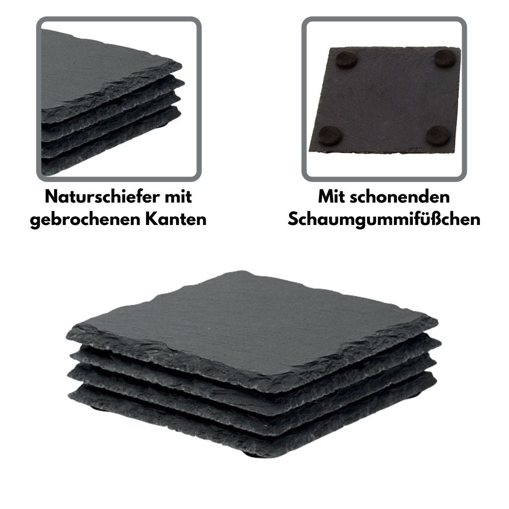 Untersetzer aus Schiefer Schieferplatten Schieferuntersetzer