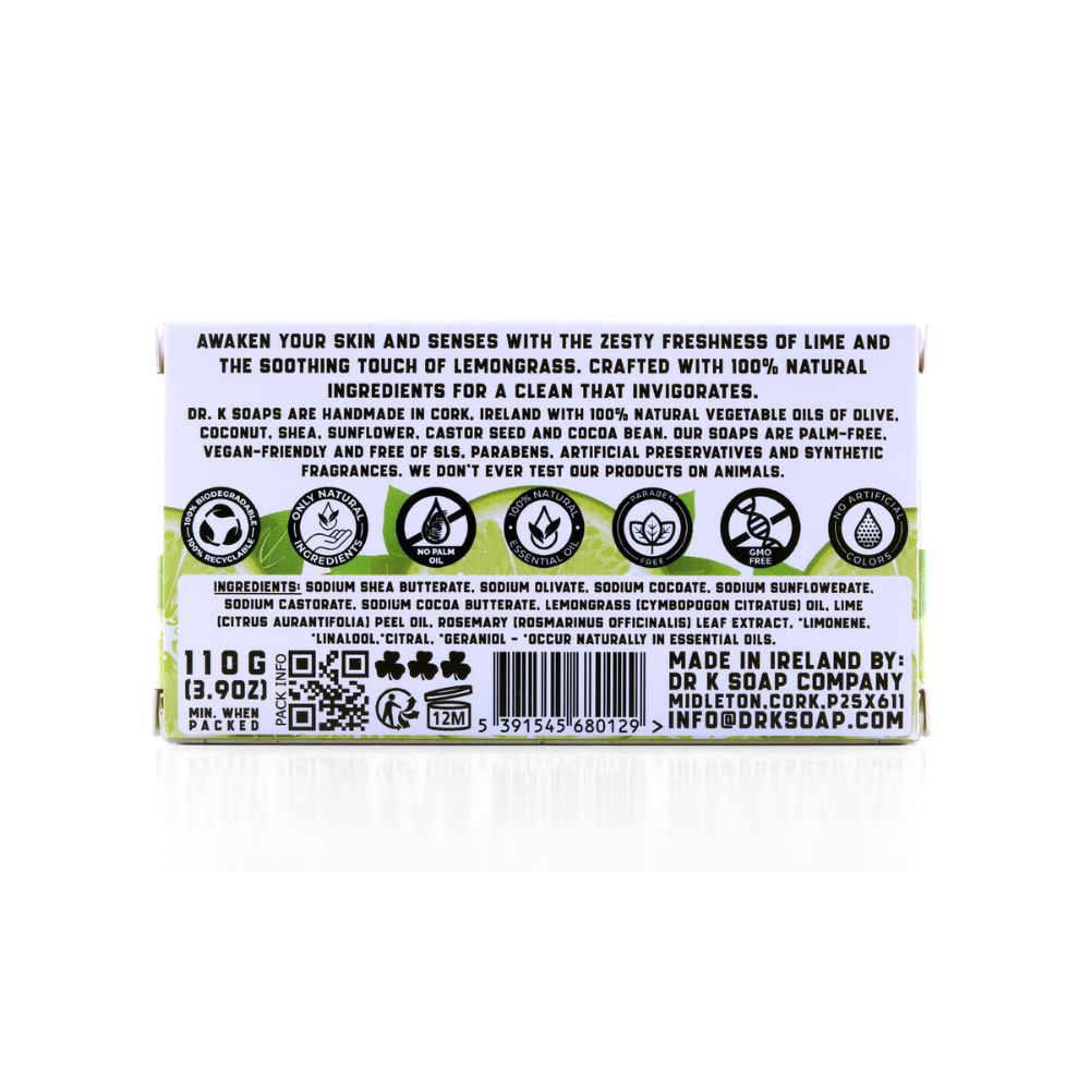 Dr K Soap Company Fresh Lime Body Soap 110g - Kernseife