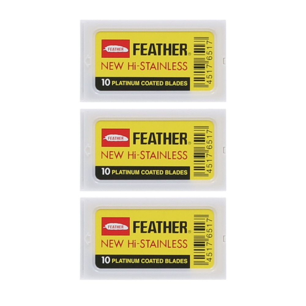 Feather New Hi-Stainless Double Edge Razor Blades (10 pcs.)