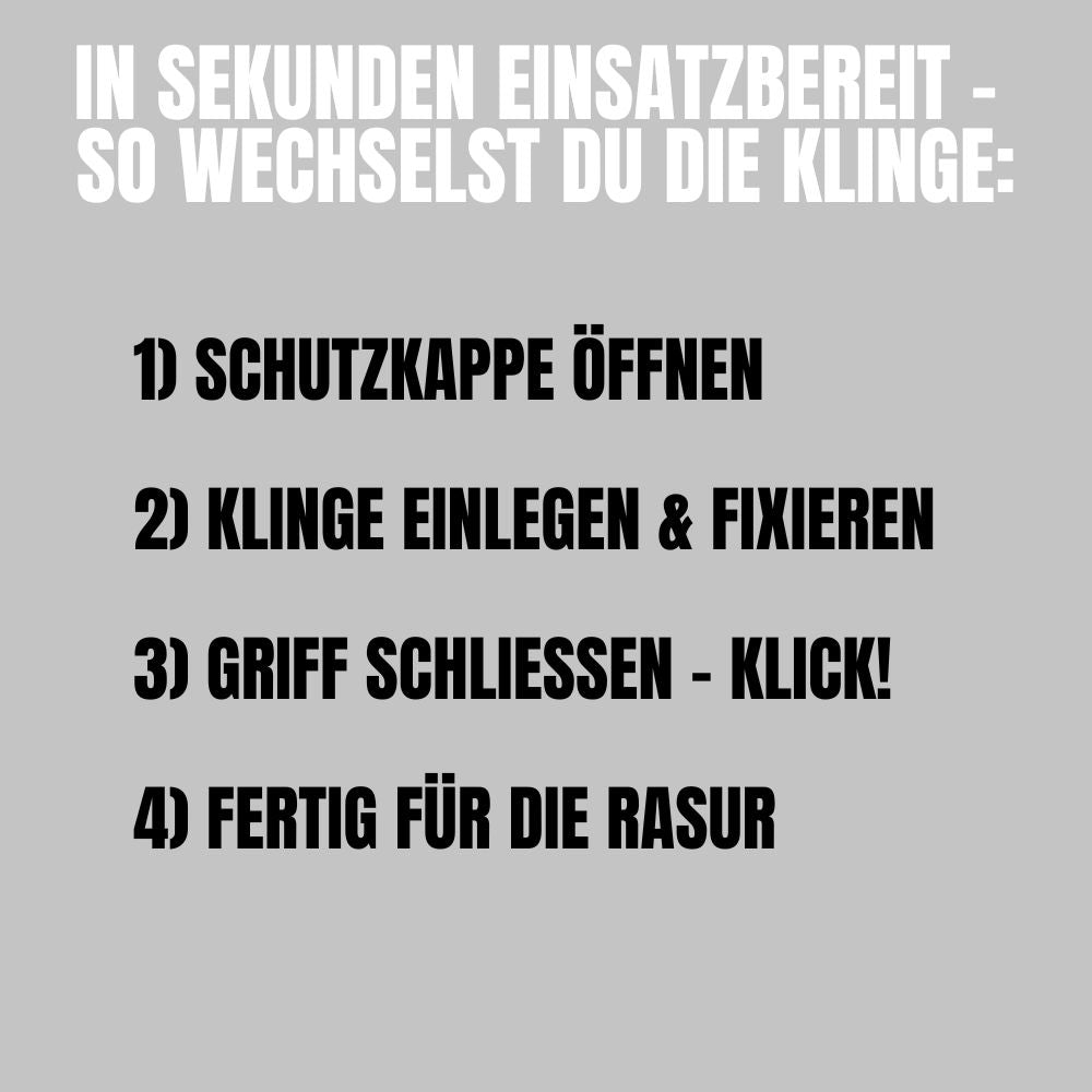 Personalisiertes Rasiermesser mit Gravur – Edelstahl Barber Messer mit Wechselklinge