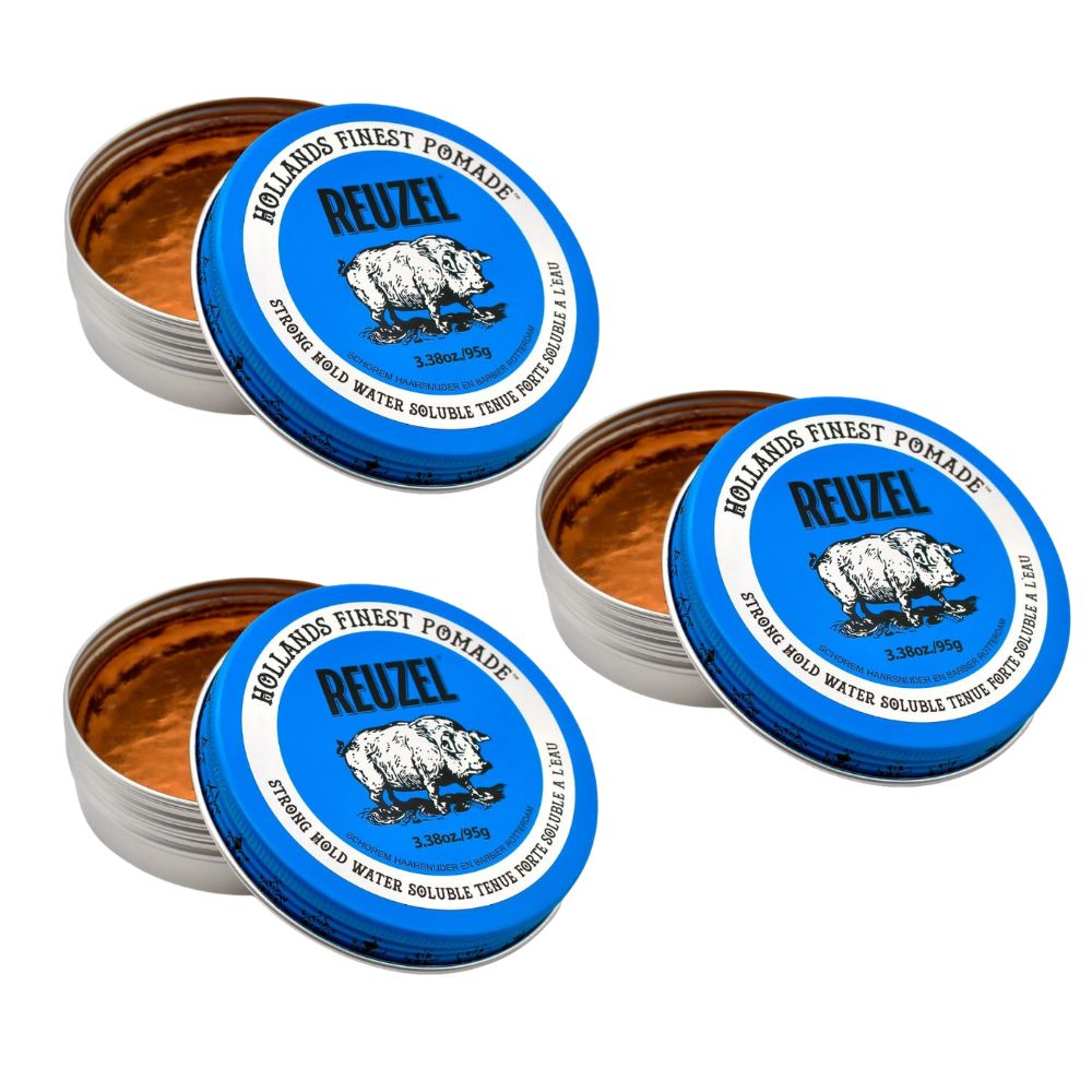 Reuzel Pomade Blue - Blue Strong Hold Water Soluble High Sheen 95g