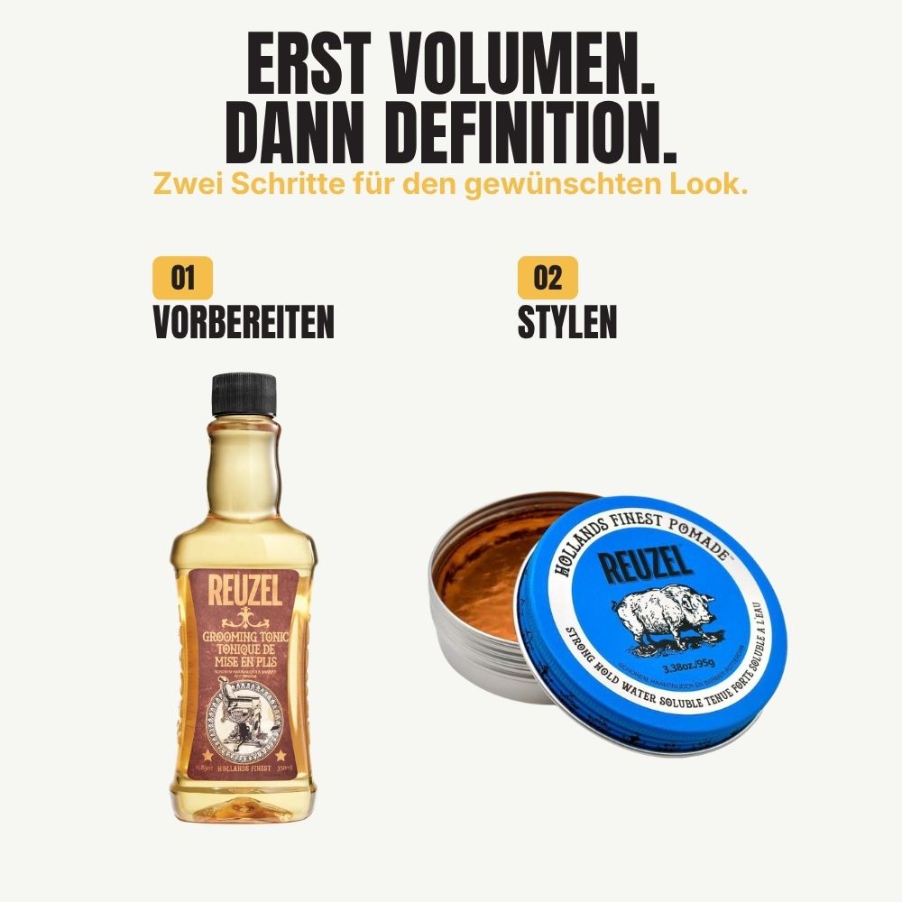 Reuzel Geschenkset personalisiert – Grooming Tonic & Pomade nach Wahl