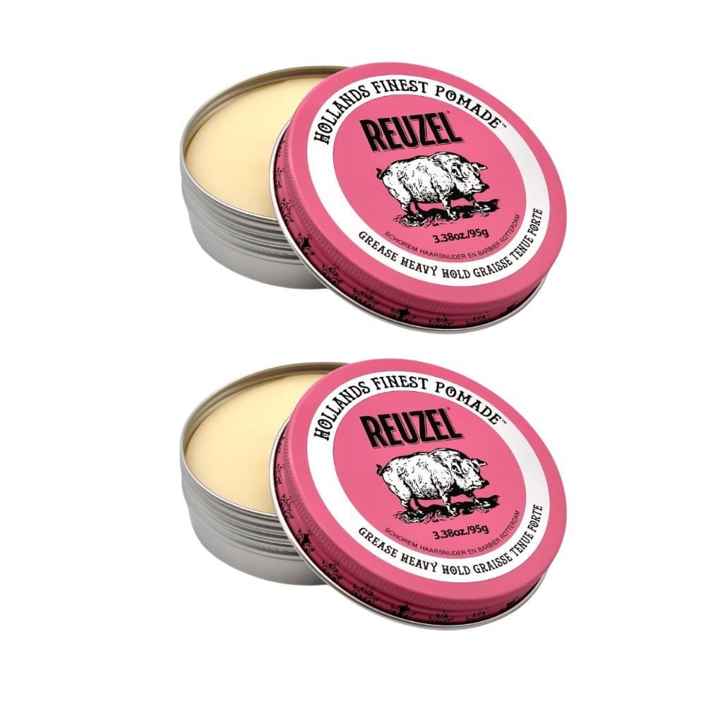 Reuzel Pomade Pink - Grease Heavy Hold 95g – 2er & 3er Set