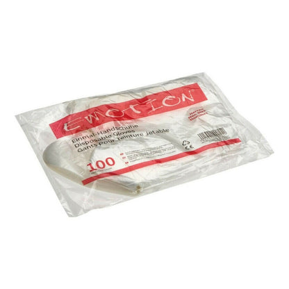 Disposable gloves made of clear PE - Hairdressing gloves (100 pcs.)