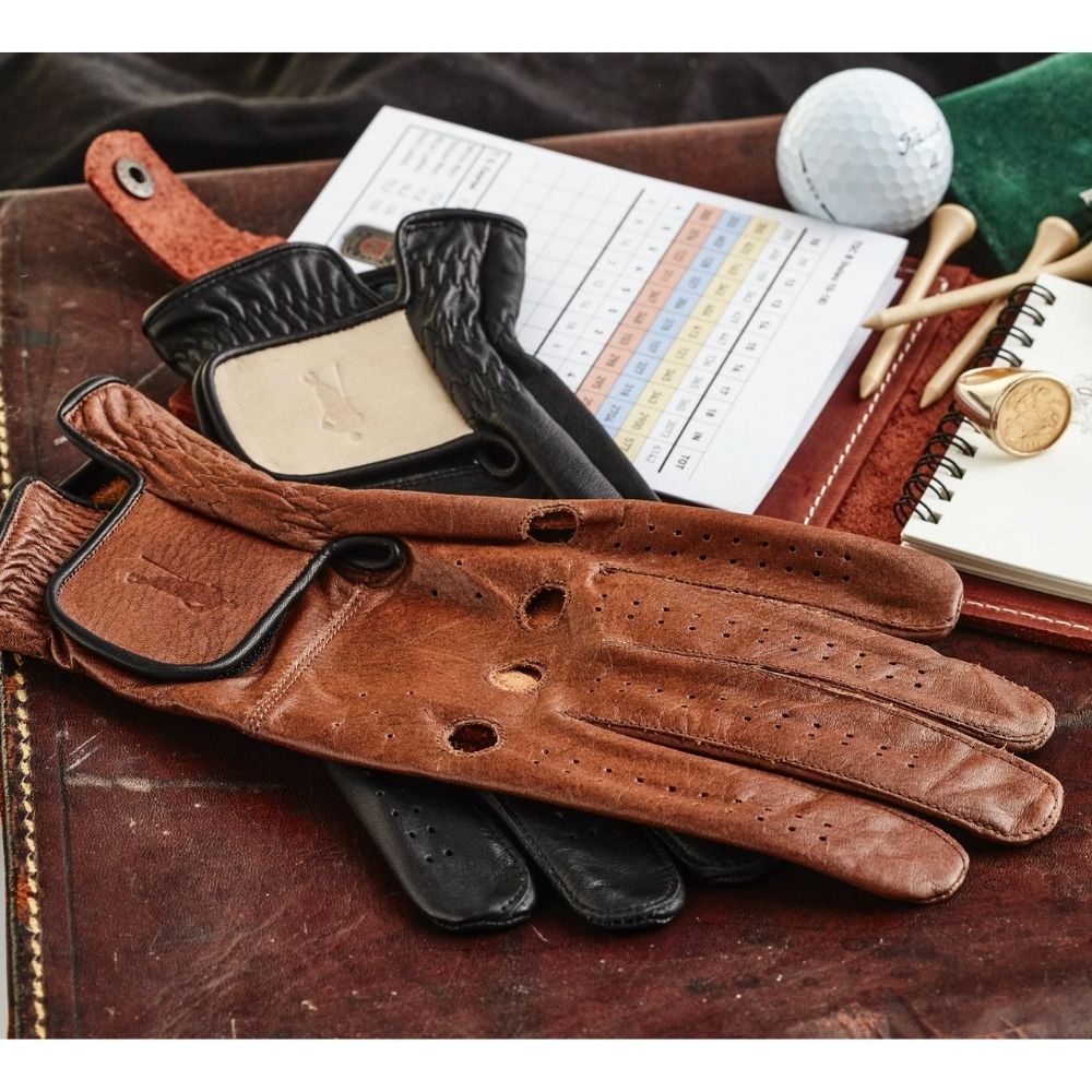 PRO Heritage - Braune Golfhandschuhe aus Leder