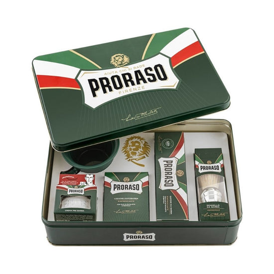 Load image into Gallery viewer, Proraso Classic Shaving Set Metal Grün - Nassrasurset
