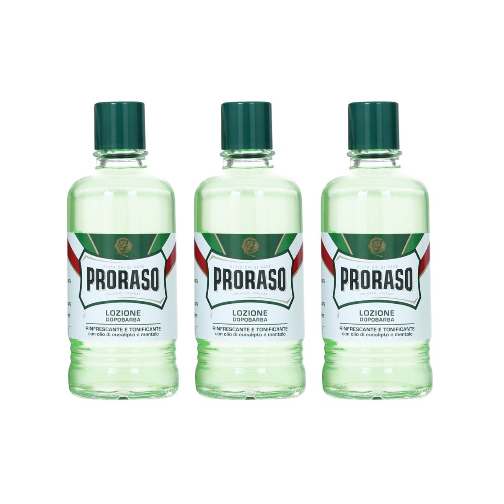Proraso Aftershave Lotion 400ml - 3er-Set | grün oder rot