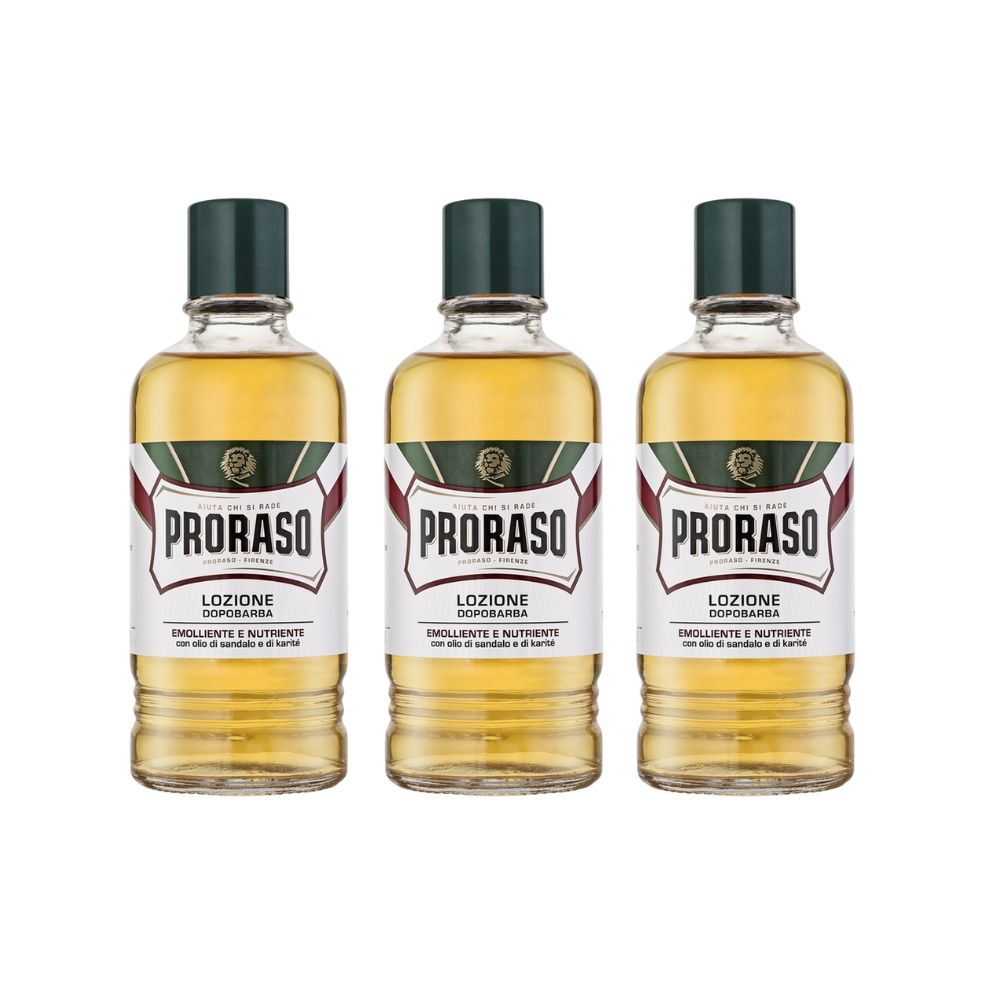 Proraso Aftershave Lotion 400ml - 3er-Set | grün oder rot