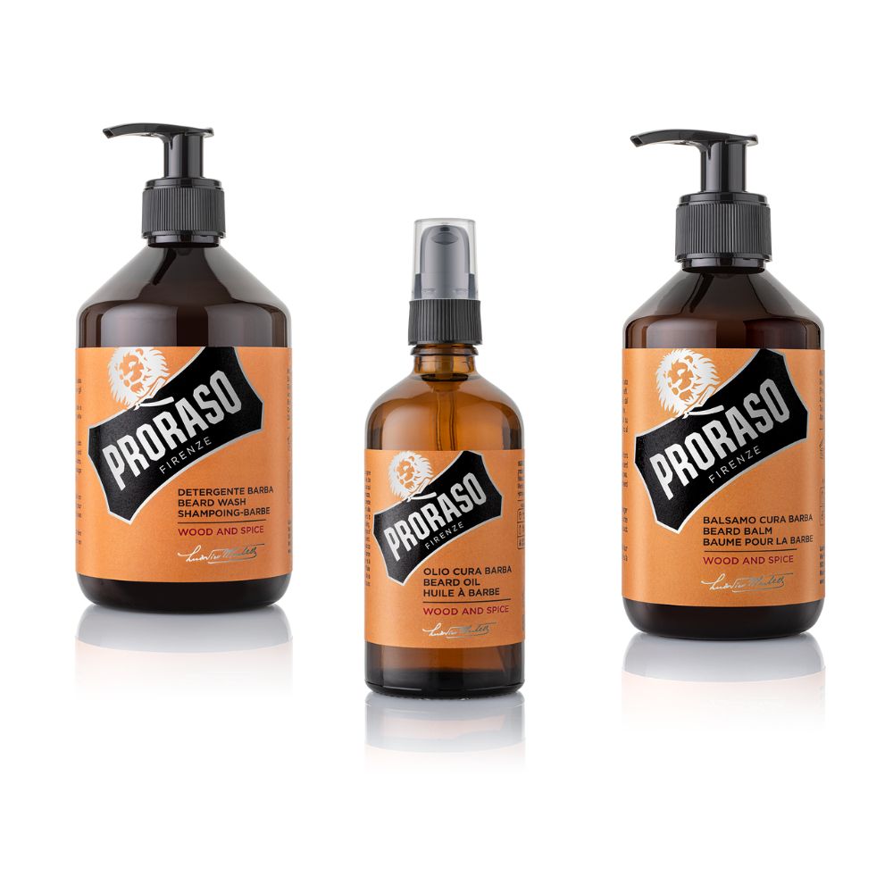 Proraso Bartpflegeset Wood & Spice "Barber Size"