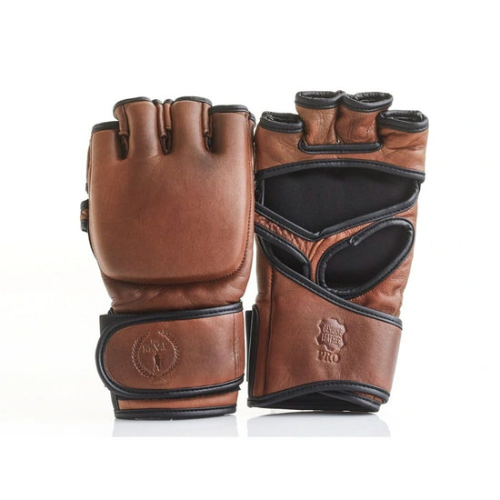 RETRO Heritage - Braune MMA Handschuhe aus Leder