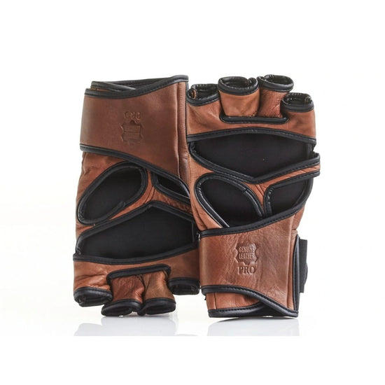 Load image into Gallery viewer, RETRO Heritage - Braune MMA Handschuhe aus Leder
