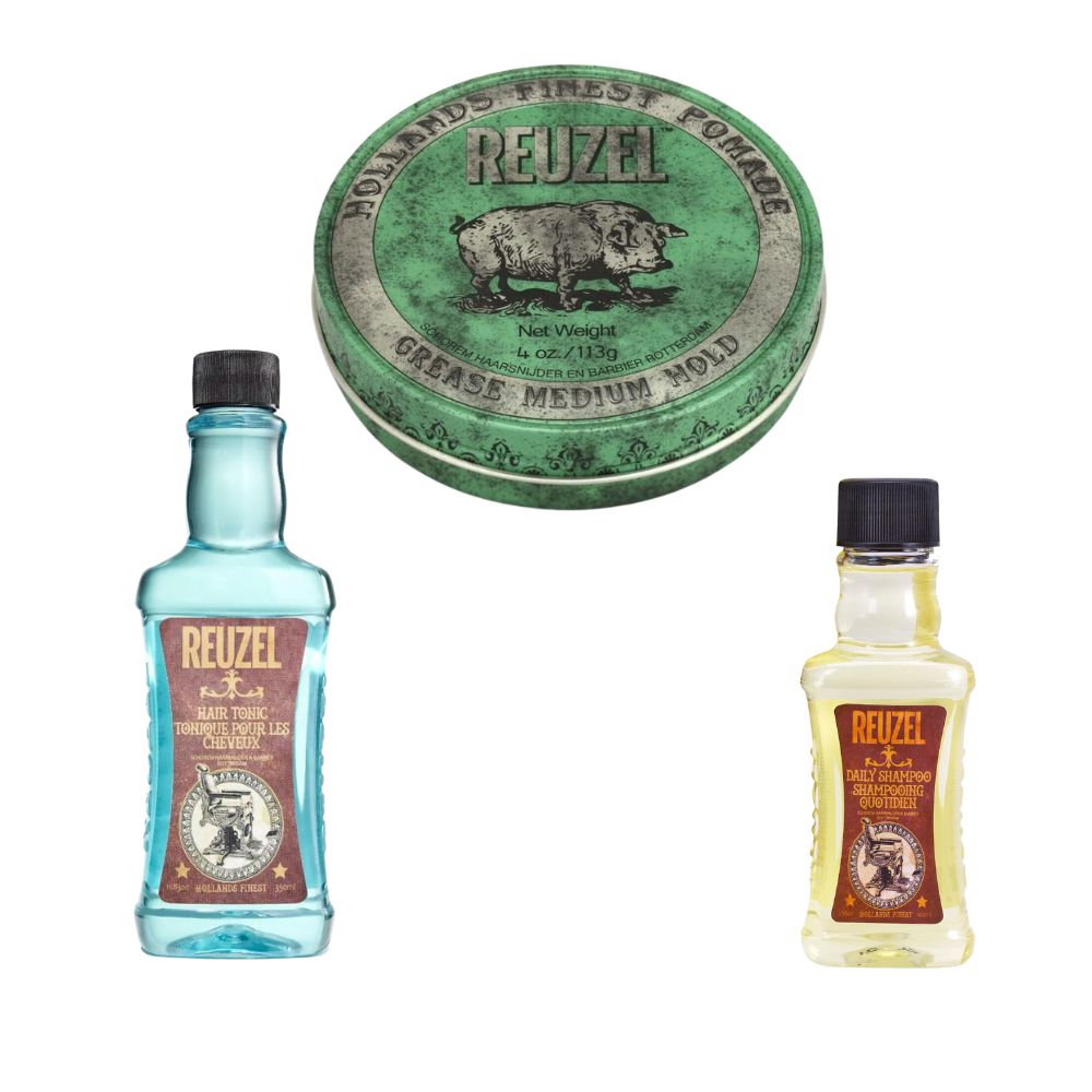 Reuzel Haarstyling-Bundle - Pomade, Hair Tonic & Shampoo | verschiedene Sets