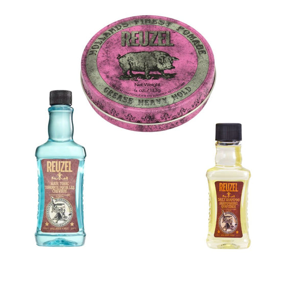 Reuzel Haarstyling-Bundle - Pomade, Hair Tonic & Shampoo | verschiedene Sets