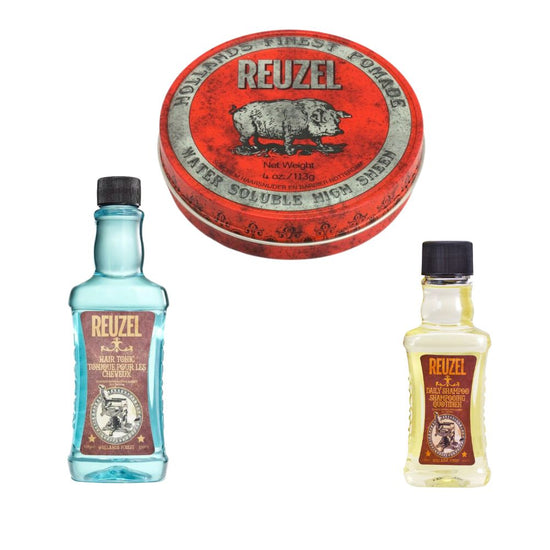 Reuzel Haarstyling-Bundle - Pomade, Hair Tonic & Shampoo | verschiedene Sets