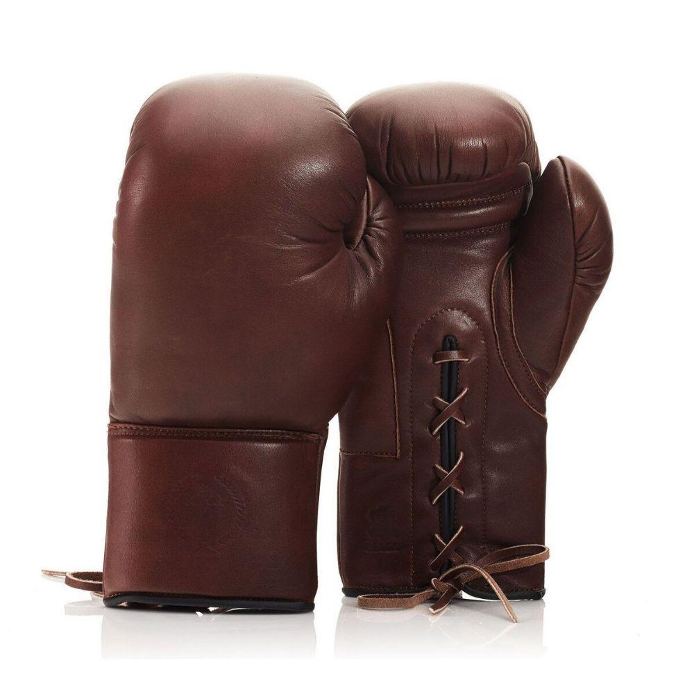 Himself Gloves – - Leather Heritage Up) The Boxing RETRO Man Brown (Lace