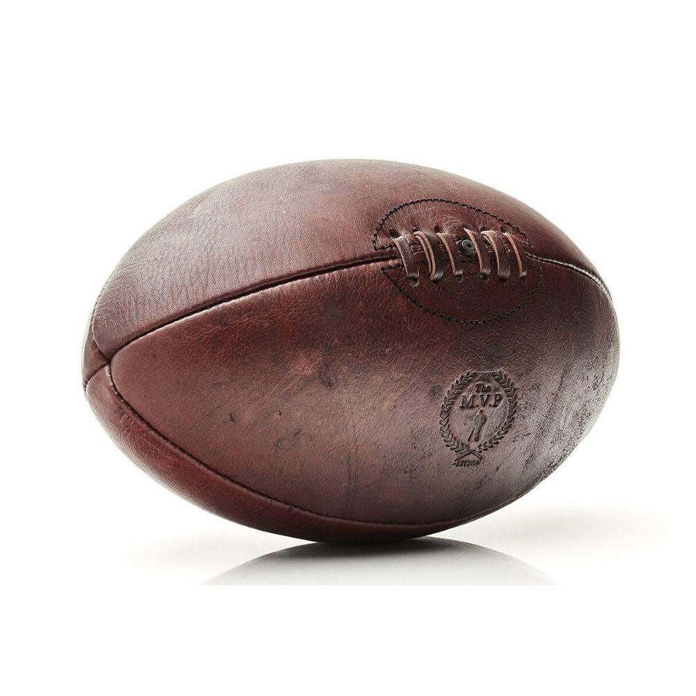 RETRO Heritage - Brauner Vintage Leder-Rugbyball - The Man Himself